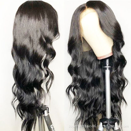 Wholesale 360 Lace Frontal Wig Pre Plucked With Baby Hair Remy Brazilian Body Wave Lace Front Human Hair Wigs For Black Women